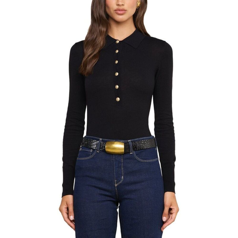 L’Agence Womens Sterling Collared Sweater